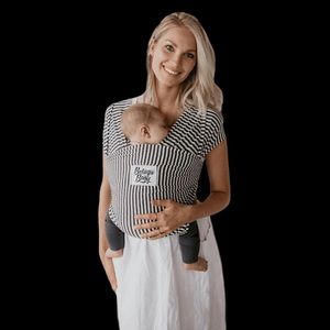 Beluga Baby Wrap Lori Charcoal and White Stripe